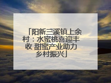 阳新三溪镇上余村：水蜜桃喜迎丰收 甜蜜产业助力乡村振兴