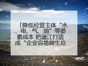 降低经营主体“水、电、气、油”等要素成本 把通江打造成“企业容易做生意的地方”