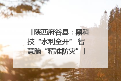 陕西府谷县：黑科技“水利全开” 智慧脑“精准防灾”