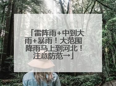 雷阵雨+中到大雨+暴雨！大范围降雨马上到河北！注意防范→