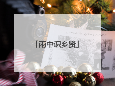 雨中识乡贤