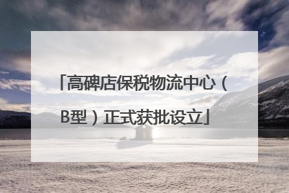 高碑店保税物流中心（B型）正式获批设立