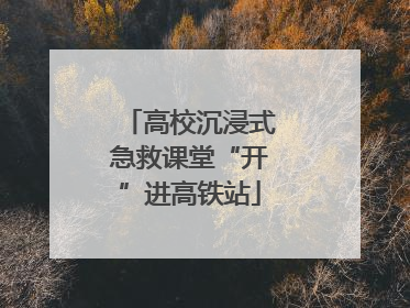 高校沉浸式急救课堂“开”进高铁站