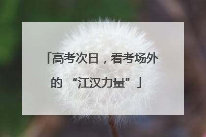高考次日，看考场外的 “江汉力量”