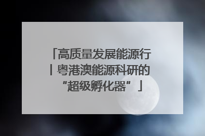 高质量发展能源行丨粤港澳能源科研的“超级孵化器”