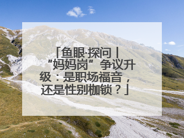 鱼眼·探问丨 “妈妈岗”争议升级：是职场福音，还是性别枷锁？
