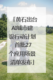 黄石出台AI城市建设行动计划 首批27个应用场景清单发布
