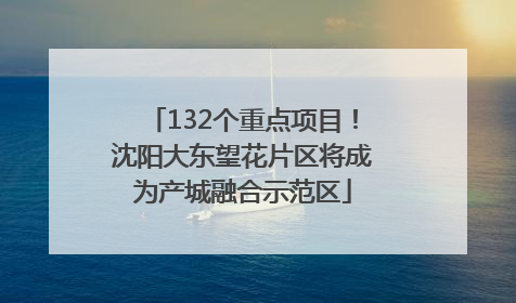 132个重点项目！沈阳大东望花片区将成为产城融合示范区