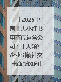 2025中国十大小红书电商代运营公司：十大领军企业引领社交电商新风向