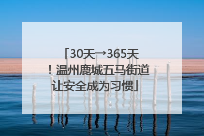30天→365天！温州鹿城五马街道让安全成为习惯