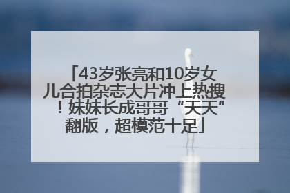 43岁张亮和10岁女儿合拍杂志大片冲上热搜！妹妹长成哥哥“天天”翻版，超模范十足