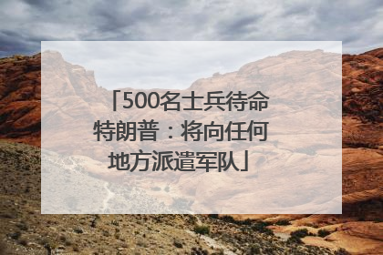 500名士兵待命 特朗普：将向任何地方派遣军队
