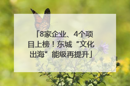 8家企业、4个项目上榜！东城“文化出海”能级再提升