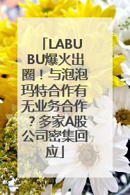 LABUBU爆火出圈！与泡泡玛特合作有无业务合作？多家A股公司密集回应