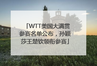 WTT美国大满贯参赛名单公布，孙颖莎王楚钦领衔参赛